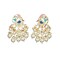 Indian Peacock Earrings for Women - Indian Jhumka Earrings for Women Chandbali Earring in Golden Tone Faux Pearl Bollywood Style Chandelier Dangle Earrings Jewelry for Bride Gift for Her